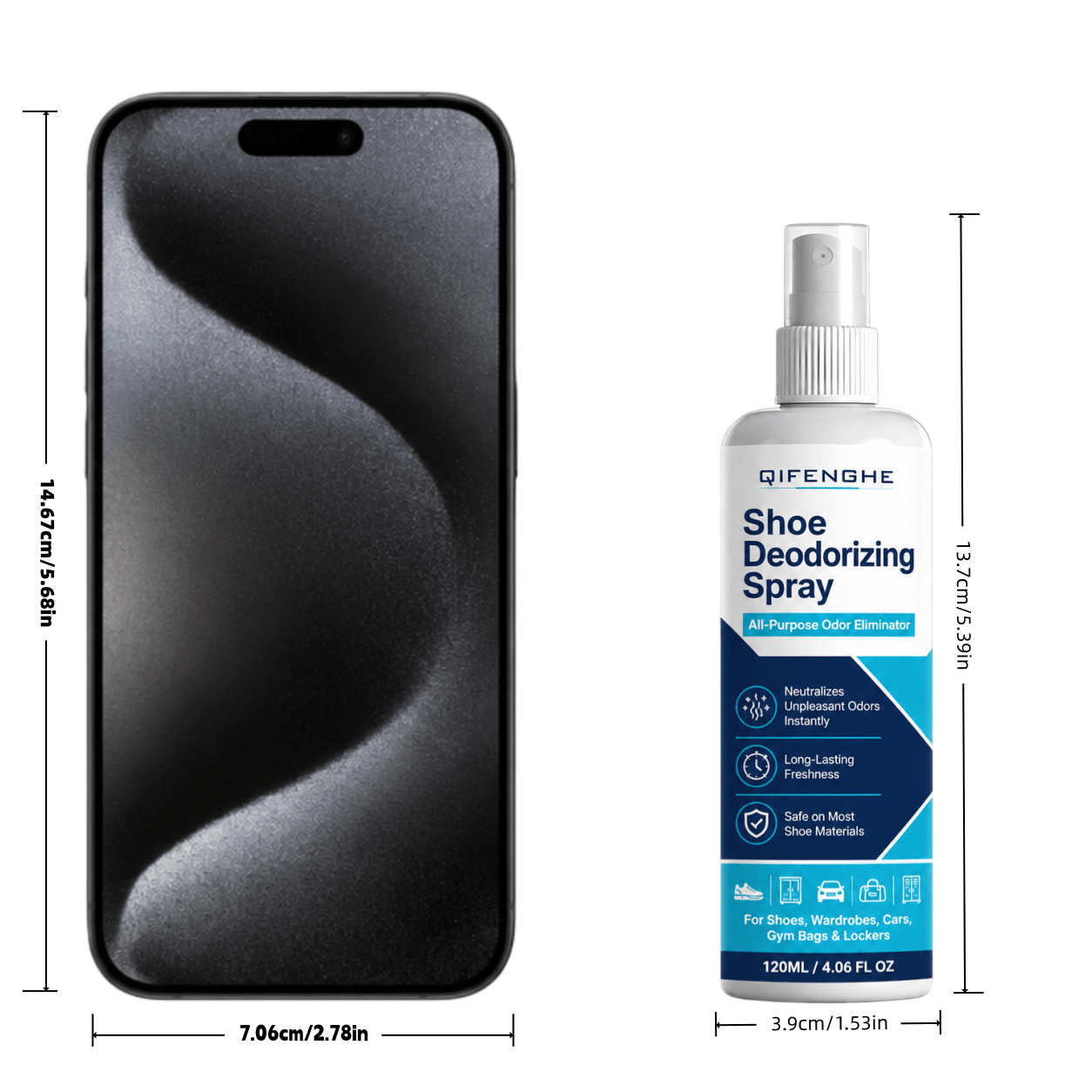 Shoe Deodorizing Spray 120ml - - Odor Eliminator Car review and price